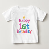 Happy 1st Birthday – Celebration Text Design (Voorkant)
