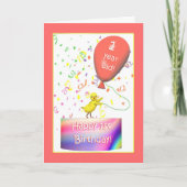 Happy 1st Birthday Chicken Kaart (Voorkant)