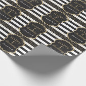 Happy 1st Birthday Gold Glitter Wrapping Paper Cadeaupapier (Hoek)
