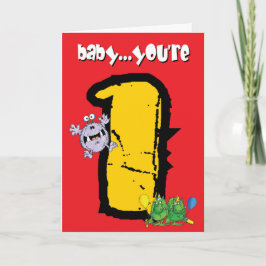 Happy 1st Birthday Kaart