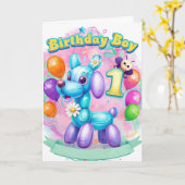 Happy 1st Birthday Kaart (Gele Bloem)