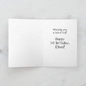 Happy 1st Birthday Kaart (Binnen)