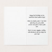 Happy 1st Birthday - Kaart voor kinderen (Binnenkant ongevouwen)