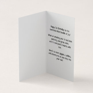Happy 1st Birthday - Kaart voor kinderen