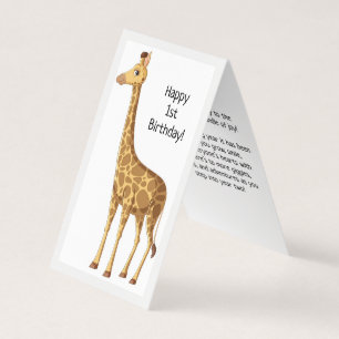 Happy 1st Birthday - Kaart voor kinderen