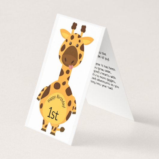 Happy 1st Birthday - Kaart voor kinderen (Voorkant)