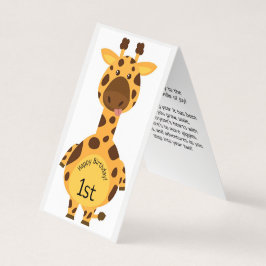 Happy 1st Birthday - Kaart voor kinderen