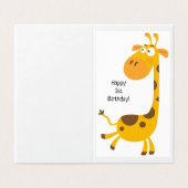 Happy 1st Birthday - Kaart voor kinderen (Buitenkant ongevouwen)