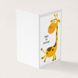 Happy 1st Birthday - Kaart voor kinderen