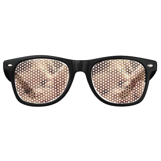 Happy 1st birthday name photo date stylish calligr retro zonnebril (Voorkant)