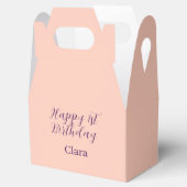 Happy 1st birthday orange purple boho retro name  bedankdoosjes (Geopend)