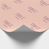 Happy 1st birthday orange purple boho retro name  cadeaupapier (Hoek)