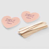 Happy 1st birthday orange purple boho retro name  handwaaier (Niet-gemonteerd)