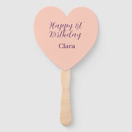 Happy 1st birthday orange purple boho retro name  handwaaier