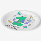 Happy 1st Birthday Papieren Bordje (Gekanteld)