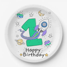 Happy 1st Birthday Papieren Bordje