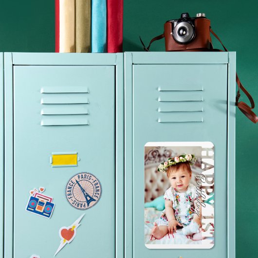 Happy 1st Birthday Photo keepsake Magneet