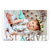 Happy 1st Birthday Photo keepsake Magneet (Horizontaal)