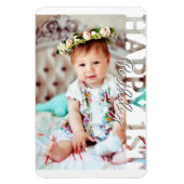 Happy 1st Birthday Photo keepsake Magneet (Verticaal)