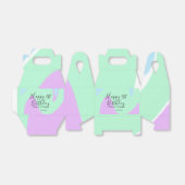 Happy 1st birthday pink green blue acrylic pour  bedankdoosjes (Uitgevouwen)