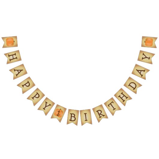 Happy 1st Birthday Pumpkin Vlaggetjes (Alle)