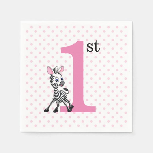 Happy 1st Birthday Servet (Voorkant)