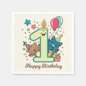 Happy 1st Birthday Servet (Voorkant)