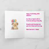 Happy 1st Birthday Special Granddaughter, Custom Kaart (Binnen)