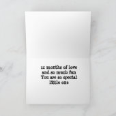 **HAPPY 1st BIRTHDAY" SPECIALE BABY BOY Kaart (Binnen)