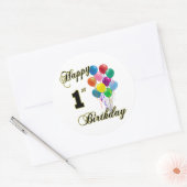 Happy 1st Birthday Sticker (Envelop)