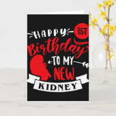 Happy 1st Birthday To My New Kidney, Transplant An Kaart (Gele Bloem)