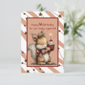 Happy 1st. Birthday to Our Baby Squirrel Kaart (Staand voorkant)