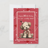 Happy 1st. Birthday to Our Cuddly Bear Kaart (Voorkant)