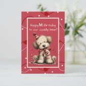 Happy 1st. Birthday to Our Cuddly Bear Kaart (Staand voorkant)