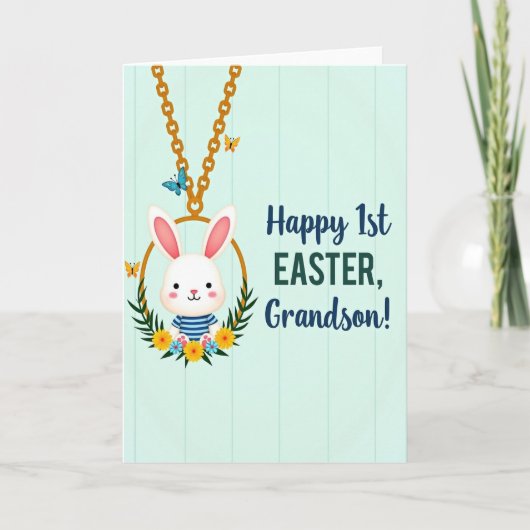 Happy 1St Easter Grandson Card Kaart (Voorkant)
