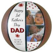 Happy 1st Father's Day Dad Keepomwille 2 Foto Basketbal (Verticaal)