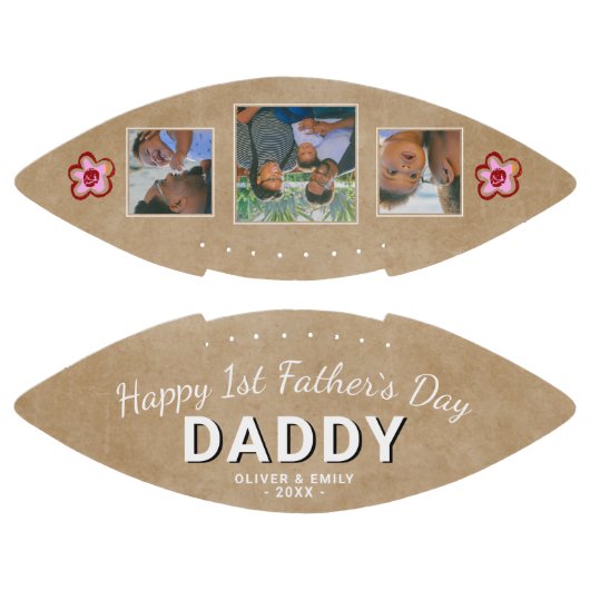 Happy 1st Father's Day Dad Keepomwille 3 Foto American Football (Panelen)