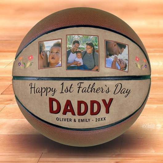 Happy 1st Father's Day Dad Keepomwille 3 Foto Basketbal