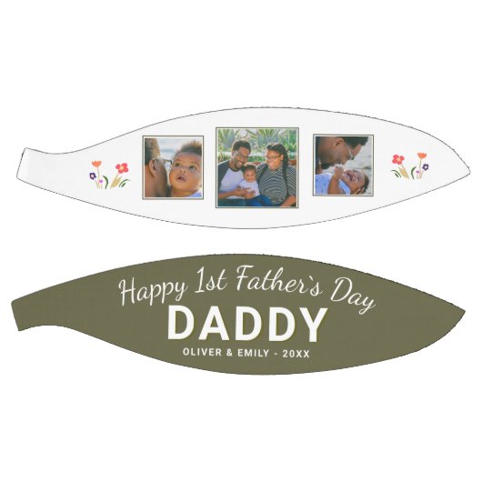 Happy 1st Father's Day Dad Keepomwille 3 Foto Basketbal (Panelen)