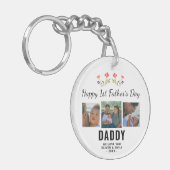 Happy 1st Father's Day Dad Keepomwille 3 Foto Sleutelhanger (Voorkant Links)