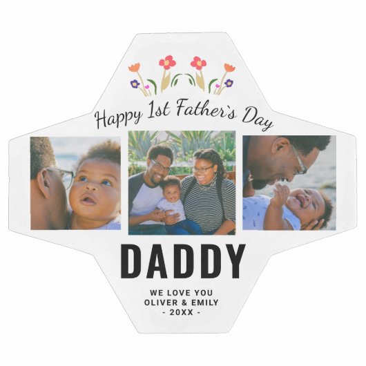 Happy 1st Father's Day Dad Keepomwille 3 Foto Voetbal (Enkel)