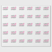 Happy 1st Father's Day Daddy Papa Vatertag Cadeaupapier (Vlak)