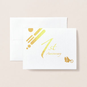 Happy 1st Jubileum Mod Birds Folie Kaarten