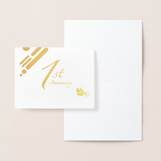 Happy 1st Jubileum Mod Birds Folie Kaarten (Display)