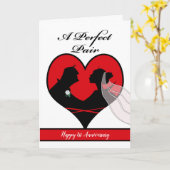 Happy 1st Jubileum, Perfect Pair, aangepaste tekst Kaart (Gele Bloem)