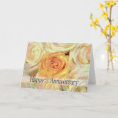 Happy 1st Jubileum rozen Kaart (Gele Bloem)