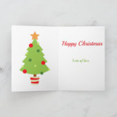 Happy 1st Kerstmis Penguin Ballerina Feestdagen Kaart (Binnen)