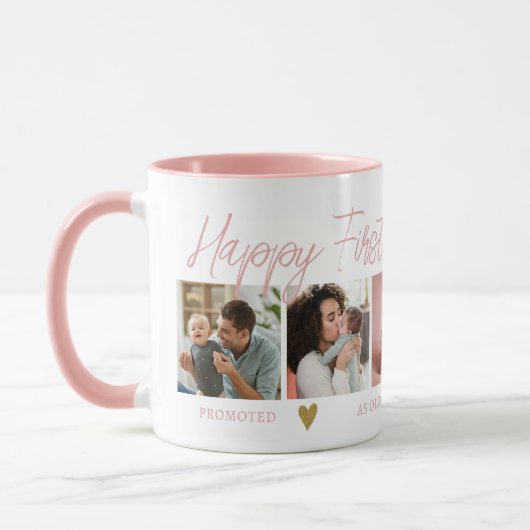 Happy 1st Moederdag als Grandma 5 Photo Collage Mok (Links)