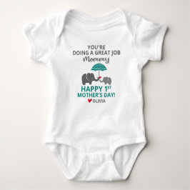 Happy 1st Moederdag Elephant Romper