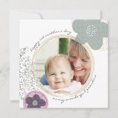 Happy 1st Moederdag Grandma Modern Flower Foto (Voorkant)